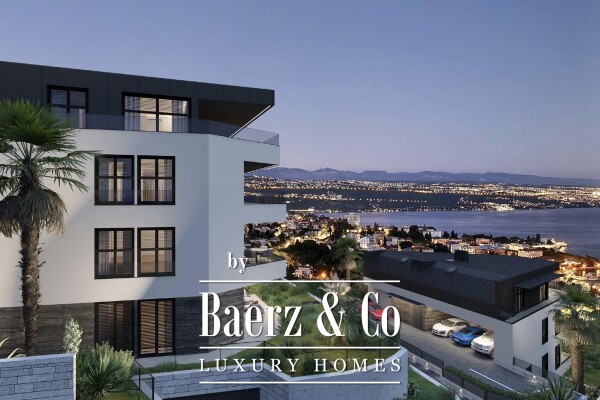 photo 1 Opatija, Center, a three-room apartment in an excellent new building with a sea view of 122 m2