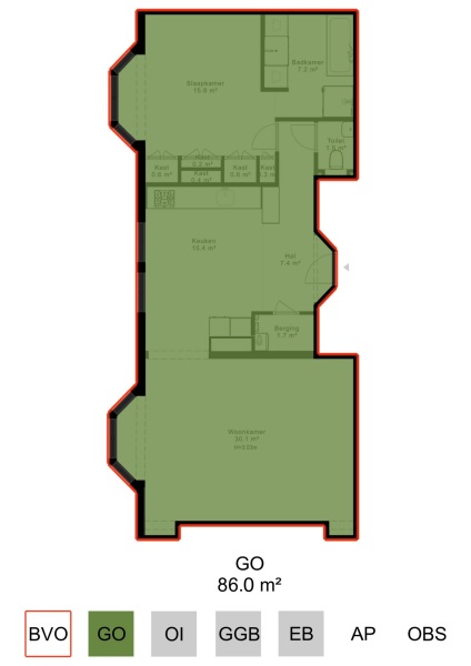 Floor Plan 3 - De Lairessestraat 6 2M